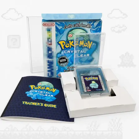 Pokemon Crystal Clear (Open World - RTC & Normal Version) - Game Boy Color — 2